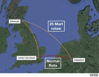 British Airways'in Düsseldorf uçağı yanlışlıkla Edinburgh'a indi