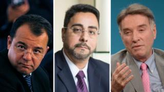 Sérgio Cabral (à esq), Marclo Bretas (centro) e Eike Batista (à dir.)