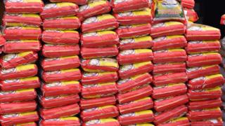 Bags of Indian rice