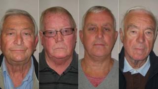 (from left to right) Terry Perkins, John Collins, Daniel Jones and Brian Reader