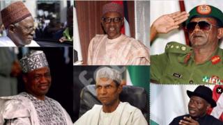 Shagari,Buhari,Abacha,Babangida,Ya'Adua na Jonathan