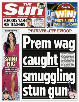 The Sun front page 22/05/20
