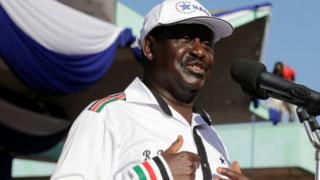 Kenyan opposition leader Raila Odinga of the National Super Alliance (NASA)