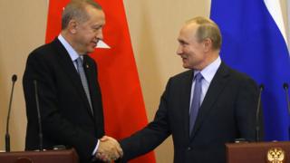 بوتين وأردوغان في 22 أكتوبر/تشرين الأول 2019