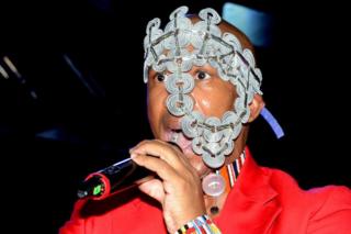Theo Kgosinkwe singing during the Welcome Dinner of the Mandela 100 Global Citizen Festival in Johannesburg, South Africa - Saturday 1 December 2018