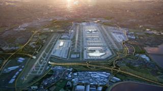 Architects' visualisation of expanded Heathrow