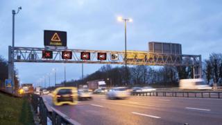 A smart motorway during a crash