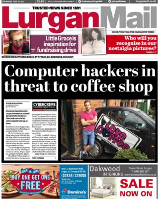 Front page Lurgan Mail Thursday 27 July 2017