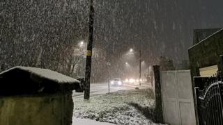 Snow on Hirwaun Road