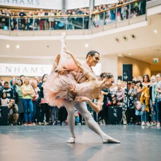 Ballet dancers in a pose