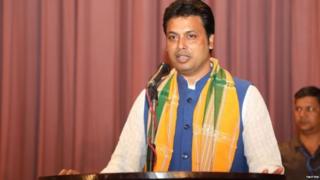 त्रिपुरा के मुख्यमंत्री बिप्लब देब