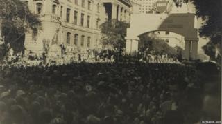 Desfile no centro do Rio de Janeiro