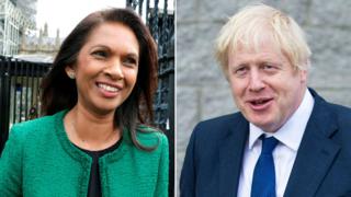 Gina Miller and Boris Johnson