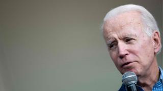 Joe Biden speaks during a rally in Conway, South Carolina