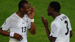Aworan Asamoah Gyan ati Ayew