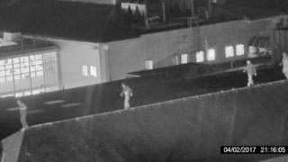 CCTV image of youths on roof