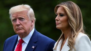 US President Donald Trump and his wife Melania