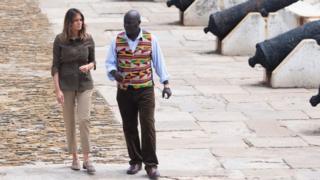 Melania Trump and museum director Kwesi Essel-Blankson
