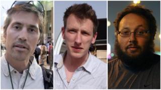 Composite image of the three US hostages