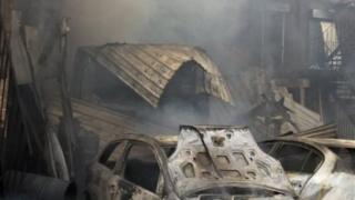 The fire took hold in a workshop
