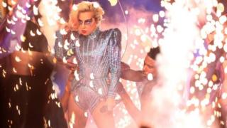 Lady Gaga performs during the Super Bowl in 2017