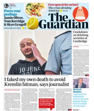 Guardian front page - 31/05/18