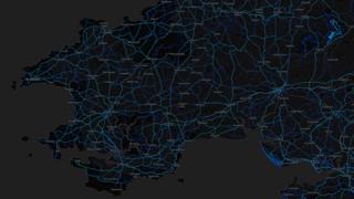 Pembrokeshire - cycling routes (by Strava users 2015)