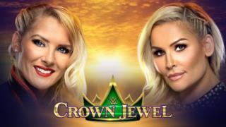 Image promotionnelle de la WWE montrant Lacey Evans et Natalya