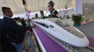 แฟ้มภาพโมเดลรถไฟความเร็วสูงไทย-จีน