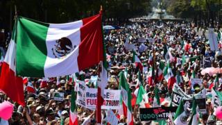 Marcha en Ciudad de México contra Donald Trump