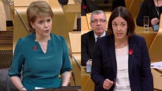Nicola Sturgeon a Kezia Dugdale