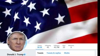 Donald Trump's Twitter page