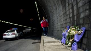 Flowers at the entrance of the tunnel