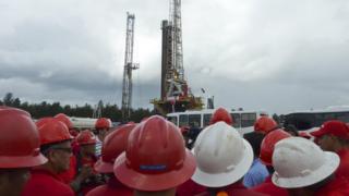 venezuela'da bir petrol kuyusu
