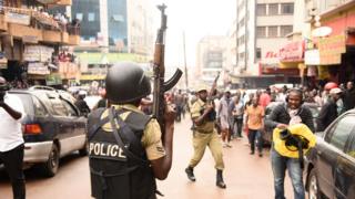   Street protest in Kampala 