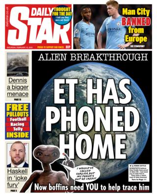 Daily Star front page