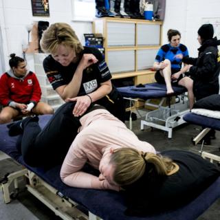 Sophie Ward in the treatment room