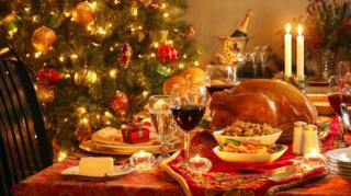 Roast turkey at Christmas