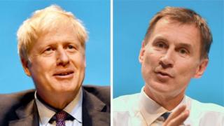 Boris Johnson (trái) và Jeremy Hunt (phải)
