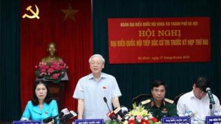 Tổng bí thư Đảng CSVN Nguyễn Phú Trọng tại cuộc tiếp xúc cử tri