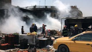 взрыв на рынке в Багдаде
