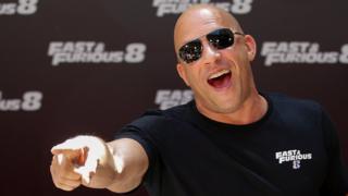 Vin Diesel en la presentación de "Fast and Furious" 8