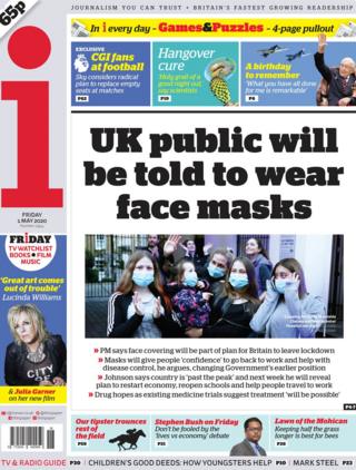 The i front page 1 May