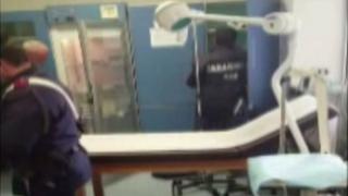 Italian police video of a search in the hospital in Piombino