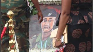 Ce jeune militaire ghanéen a été tué par une foule en furie fin mai alors qu'il faisait du Jogging.