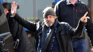 Remember me? Luke Skywalker, alias Mark Hamill, arrives in Belfast