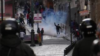 Enfrentamientos en La Paz