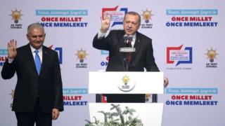 Binali Yıldırım ve Recep Tayyip Erdoğan