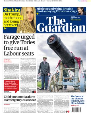 Guardian front page