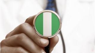 Stethoscope with Nigerian flag